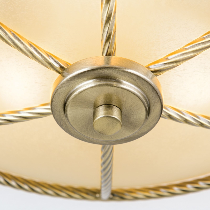 Stropna svjetiljka MAURO 3xE27/60W/230V Ø 42 cm brončana