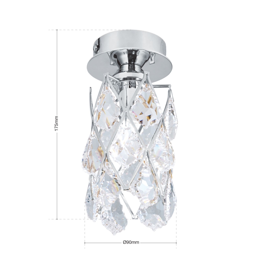 Stropna svjetiljka RITA 1xG9/40W/230V Ø 9 cm sjajni krom