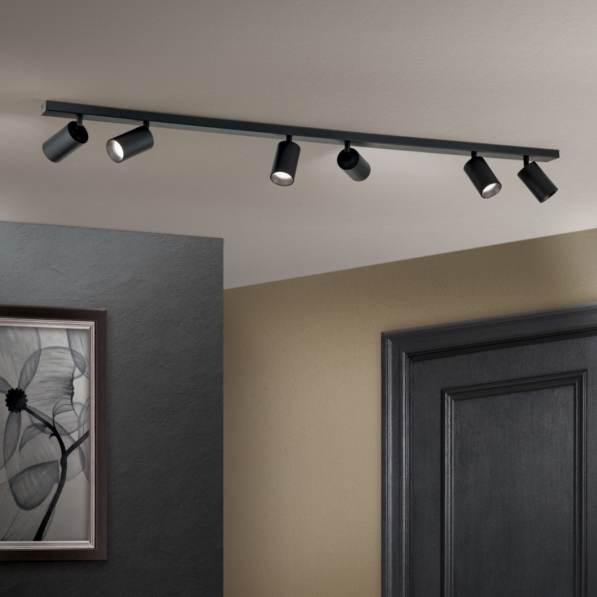 Usmjereno svjetlo SEAN 6xGU10/13W/230V crna
