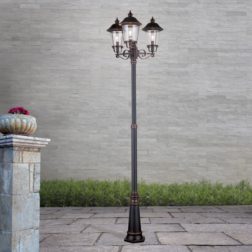 Vanjska lampa KENZO 3xE27/100W/230V IP44 bronca/patina