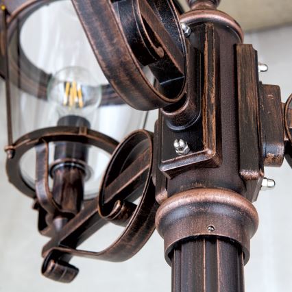 Vanjska lampa KENZO 3xE27/100W/230V IP44 bronca/patina