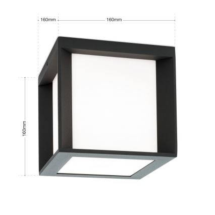 Vanjska svjetiljka HENRY 1xE27/15W/230V 16x16 cm IP44 antracit