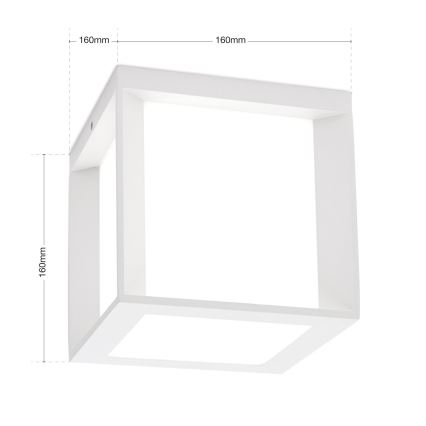 Vanjska svjetiljka HENRY 1xE27/15W/230V 16x16 cm IP44 bijela