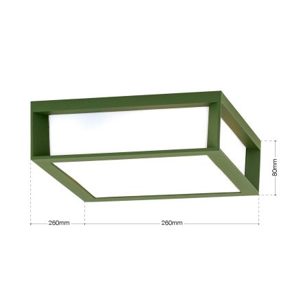 Vanjsko svjetlo HENRY 2xE27/15W/230V 26x26 cm IP44 zeleno