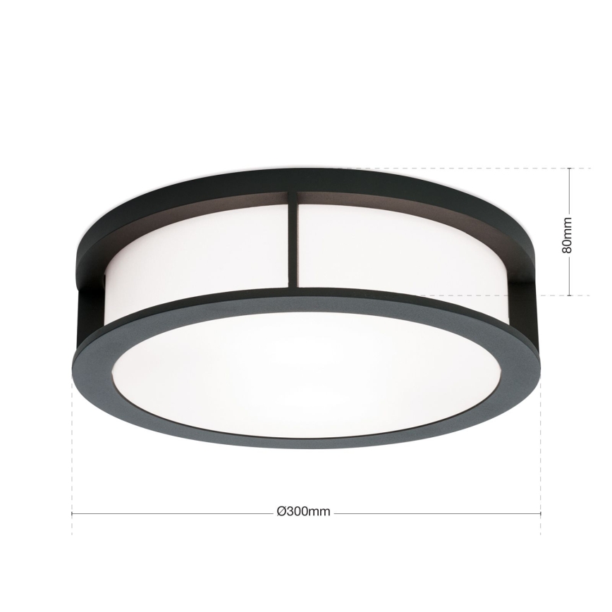 Vanjska svjetiljka HENRY 2xE27/15W/230V Ø 30 cm IP44 antracitna