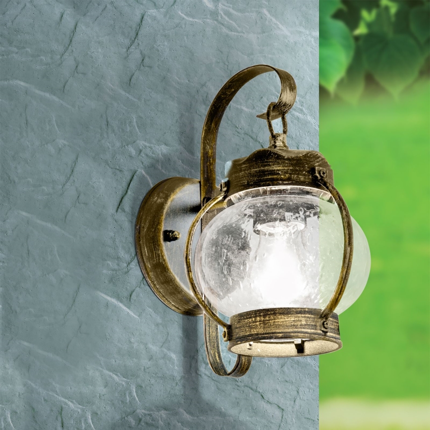 Vanjska zidna svjetiljka TAVERNA 1xE27/60W/230V IP23 brončana/patina