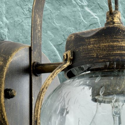 Vanjska zidna svjetiljka TAVERNA 1xE27/60W/230V IP23 brončana/patina