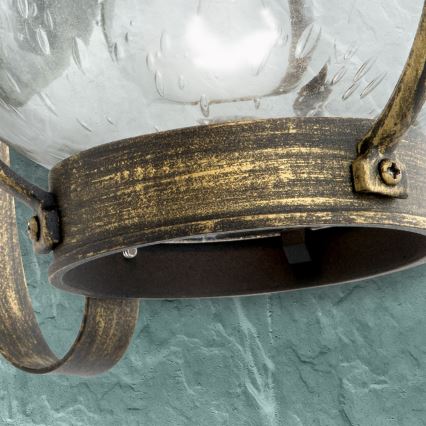 Vanjska zidna svjetiljka TAVERNA 1xE27/60W/230V IP23 brončana/patina