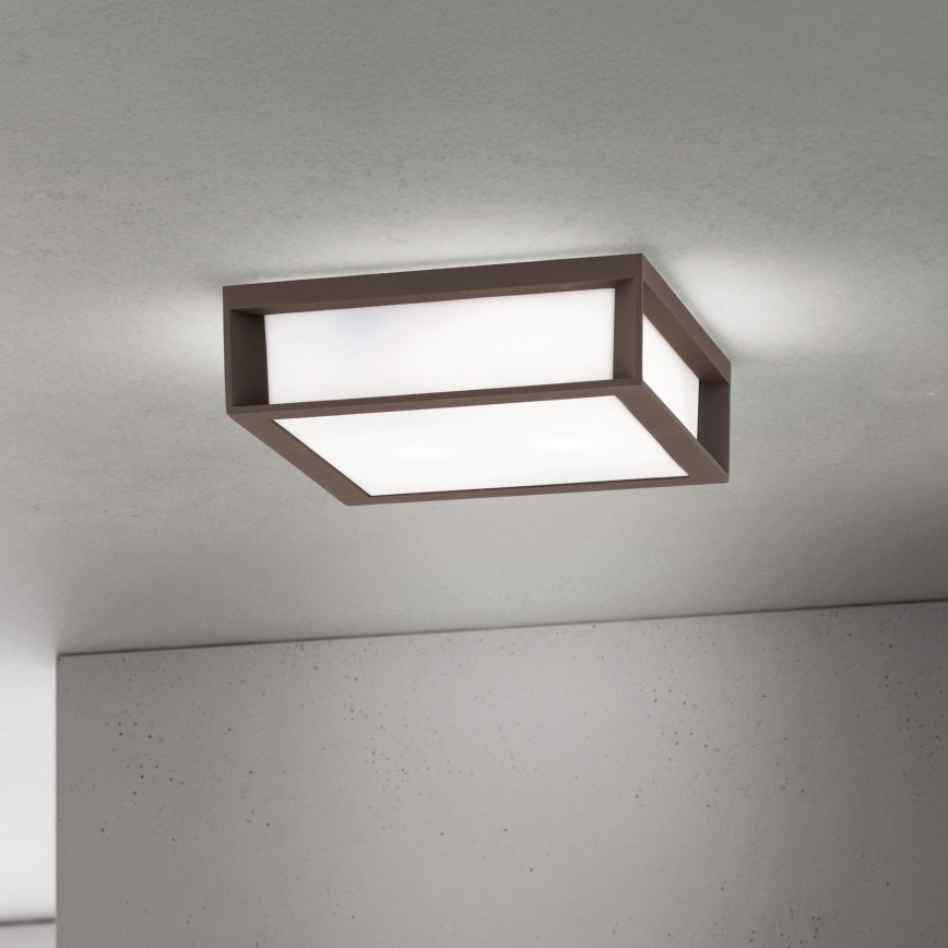 Vanjska svjetiljka HENRY 2xE27/15W/230V 26x26 cm IP44 smeđa