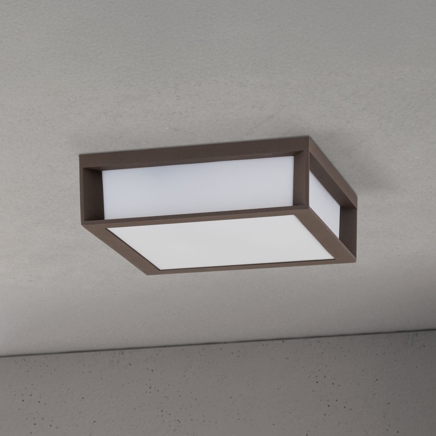 Vanjska svjetiljka HENRY 2xE27/15W/230V 26x26 cm IP44 smeđa