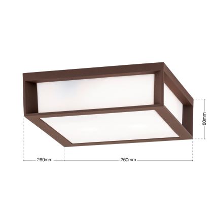 Vanjska svjetiljka HENRY 2xE27/15W/230V IP44 smeđa