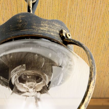 Vanjska viseća svjetiljka TAVERNA 1xE27/60W/230V IP23 bronza/patina