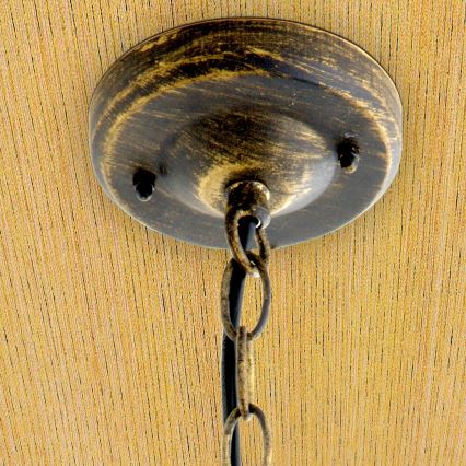 Vanjska viseća svjetiljka TAVERNA 1xE27/60W/230V IP23 bronza/patina