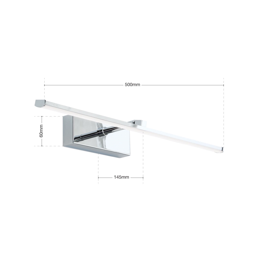 LED Svjetiljka za slike PUBLIO LED/10W/230V 50 cm sjajni krom