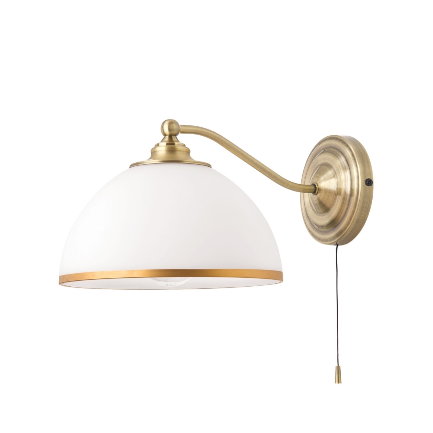 Zidna lampa OLD LAMP 1xE27/40W/230V bijela/mesing
