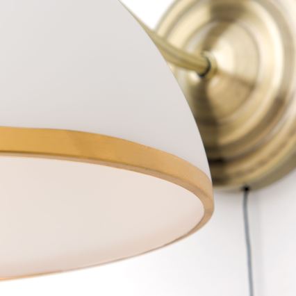 Zidna lampa OLD LAMP 1xE27/40W/230V bijela/mesing