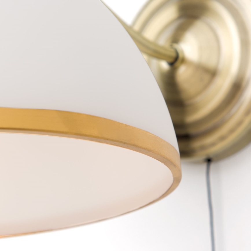 Zidna lampa OLD LAMP 1xE27/40W/230V bijela/mesing