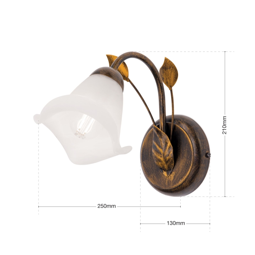 Zidna lampa SISI 1xE14/40W/230V bronca/patina
