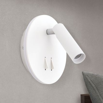 LED Zidna reflektorska svjetiljka LENNY LED/6W/230V + LED/3W bijela