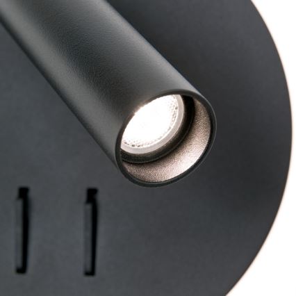 LED Zidna reflektorska svjetiljka LENNY LED/6W/230V + LED/3W crna