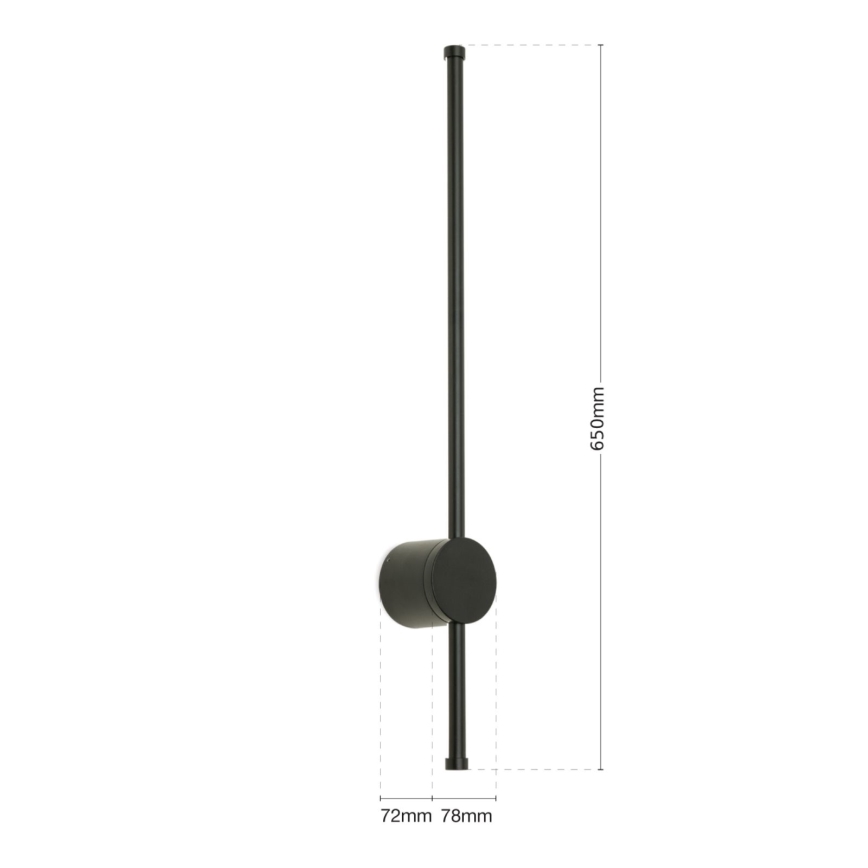 LED kupaonska rasvjeta za ogledalo FERDINAND LED/12W/230V IP54 crna