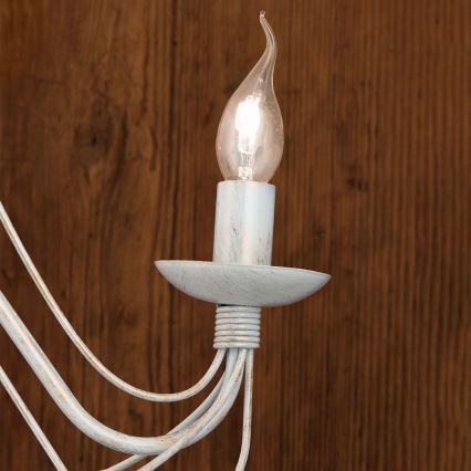 Zidna lampa VELA 2xE14/40W/230V bijela/zlatna/patina