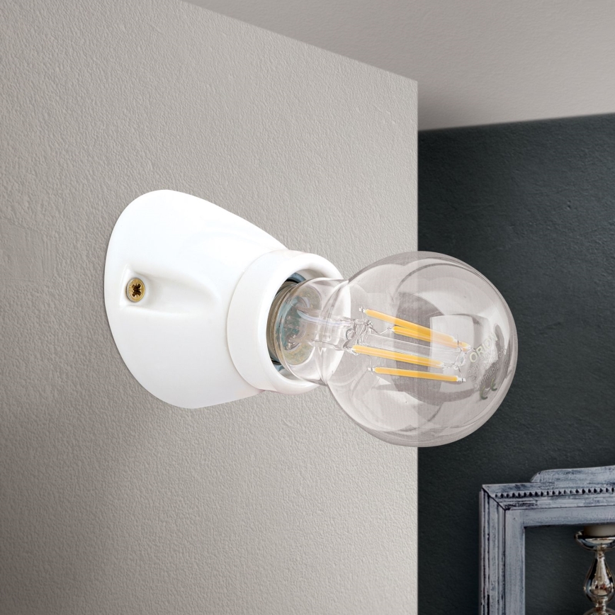 Zidna svjetiljka FROST 1xE27/60W/230V bijela