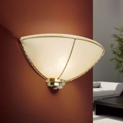 Zidna svjetiljka MAURO 1xE27/60W/230V brončana