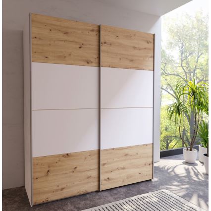 Ormar KARO 170x210 cm bijela/hrast artisan