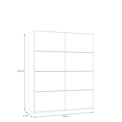 Ormar KARO 170x210 cm sivi/zeleni