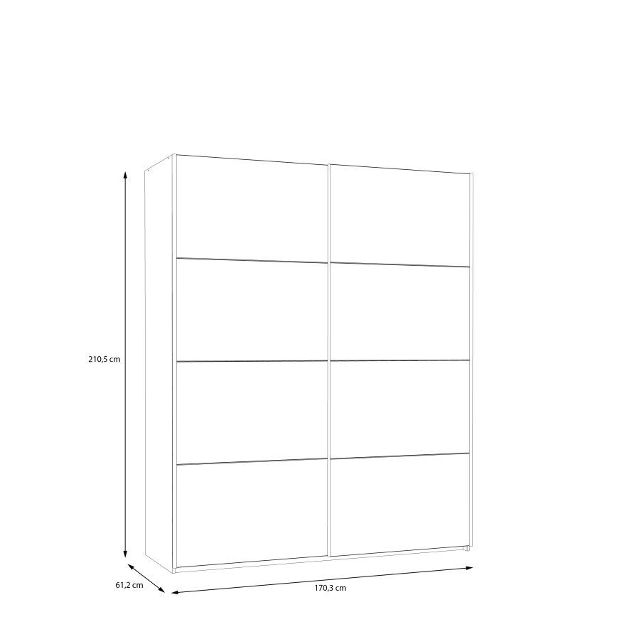 Ormar KARO 170x210 cm sivi/zeleni