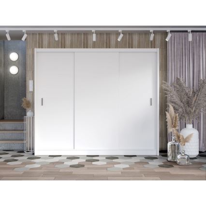 Ormar s kliznim vratima SAPHIRA 250x215 cm bijela
