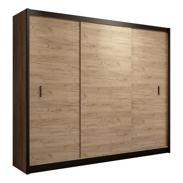Ormar s kliznim vratima SAPHIRA 250x215 cm hrast craft