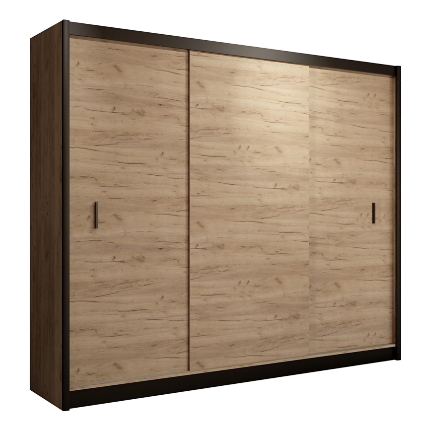 Ormar s kliznim vratima SAPHIRA 250x215 cm hrast craft
