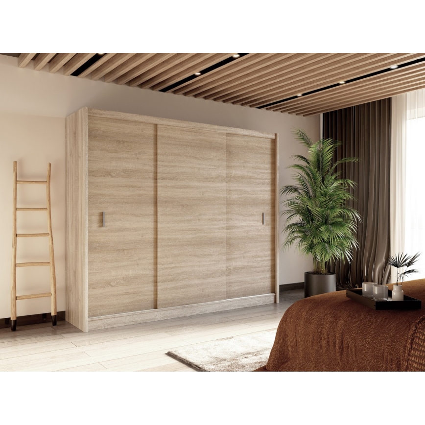 Ormar s kliznim vratima SAPHIRA 250x215 cm hrast sonoma