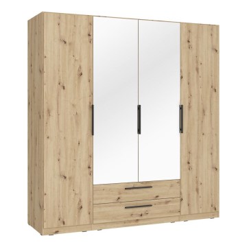 Ormar s ogledalom MARO 200x213 cm hrast artisan