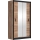 Ormar s ogledalom MIRO 120x215 cm hrast craft/crna