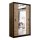 Ormar s ogledalom MIRO 150x215 cm hrast craft/crna