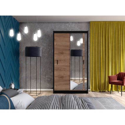 Ormar s ogledalom SABRINA 120x215 cm hrast craft