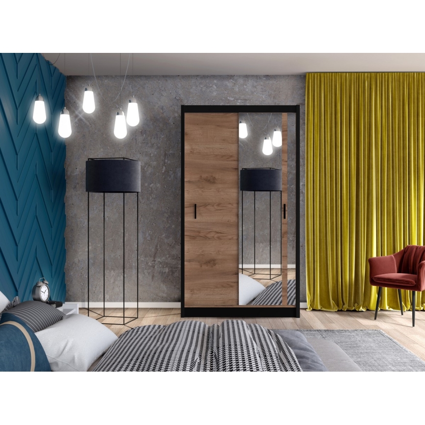 Ormar s ogledalom SABRINA 120x215 cm hrast craft