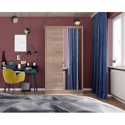 Ormar s ogledalom SABRINA 120x215 cm hrast sonoma