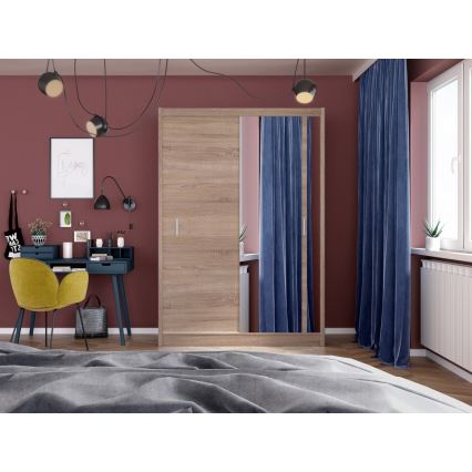 Ormar s ogledalom SABRINA 150x215 cm hrast sonoma