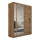 Ormar s ogledalom SABRINA 180x215 cm hrast woltan