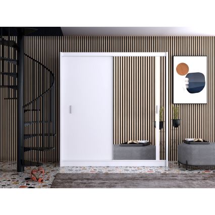 Ormar s ogledalom SABRINA 203x215 cm bijela