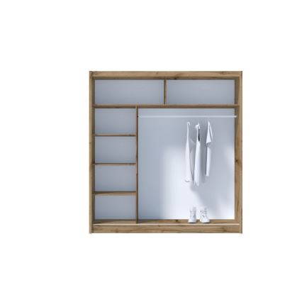 Ormar s ogledalom SABRINA 203x215 cm hrast woltan