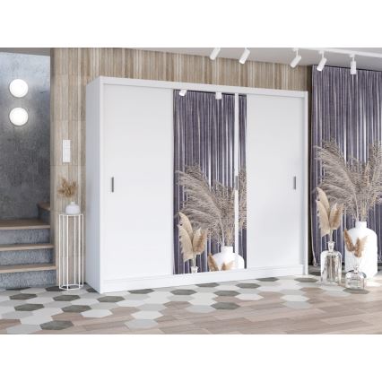 Ormar s ogledalom SABRINA 250x215 cm bijela