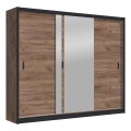Ormar s ogledalom SABRINA 250x215 cm hrast craft