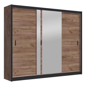 Ormar s ogledalom SABRINA 250x215 cm hrast craft