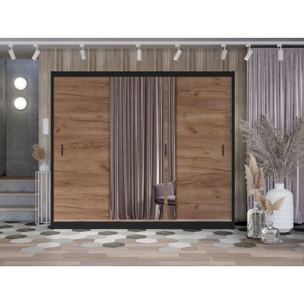 Ormar s ogledalom SABRINA 250x215 cm hrast craft