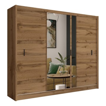 Ormar s ogledalom SABRINA 250x215 cm hrast woltan